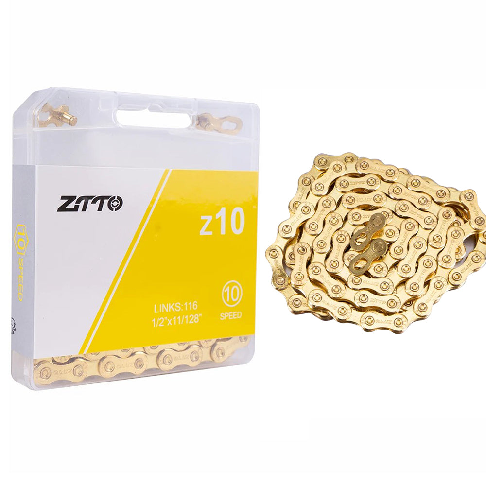 ZTTO Z10 MTB Road Folding Bike Chain 10-Speed 116 Links Carbon Steel Bicycle Chain ZTTO Z10 MTB Road Folding Bike Chain 10-Speed 116 Links Carbon Steel Bicycle Chain